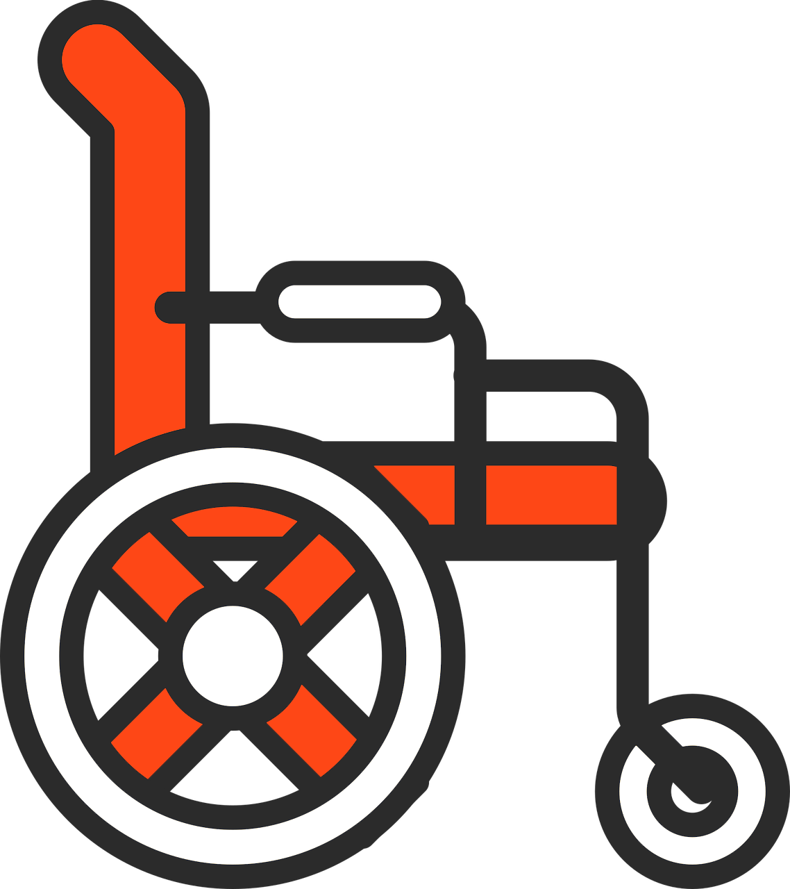 Barrierefreiheit – Rollstuhl Illustration